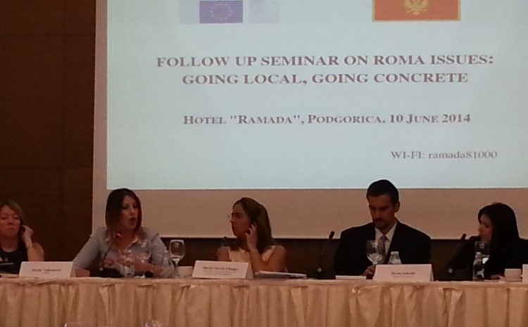  Seminar: Integration of RE population in Montenegro – Local approach, concrete approach