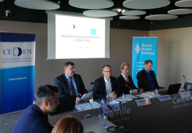  CEDEM organized a round table on the topic: Trends in the development of democracy in Montenegro