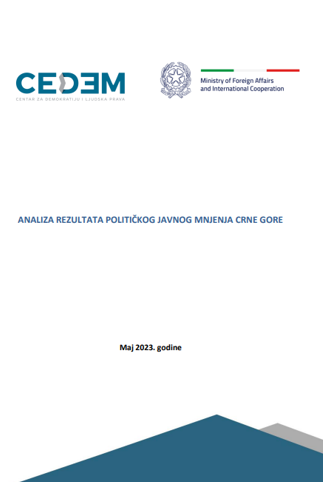 ANALIZA REZULTATA POLITIČKOG JAVNOG MNJENJA CRNE GORE- Maj 2023.