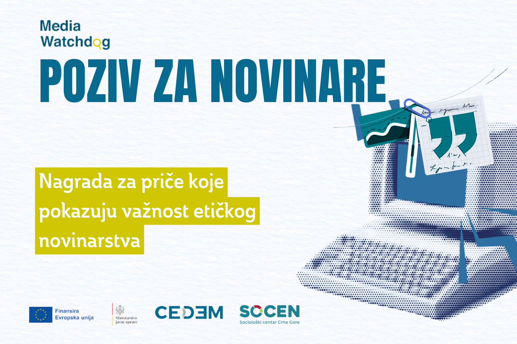 POZIV ZA NOVINARE: NAGRADE ZA ETIČKO IZVJEŠTAVANJE