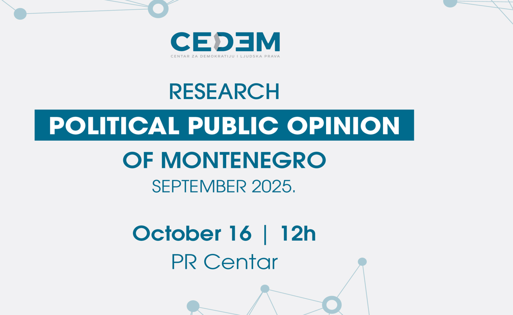Research Political Public Opinion Of Montenegro September 2025.