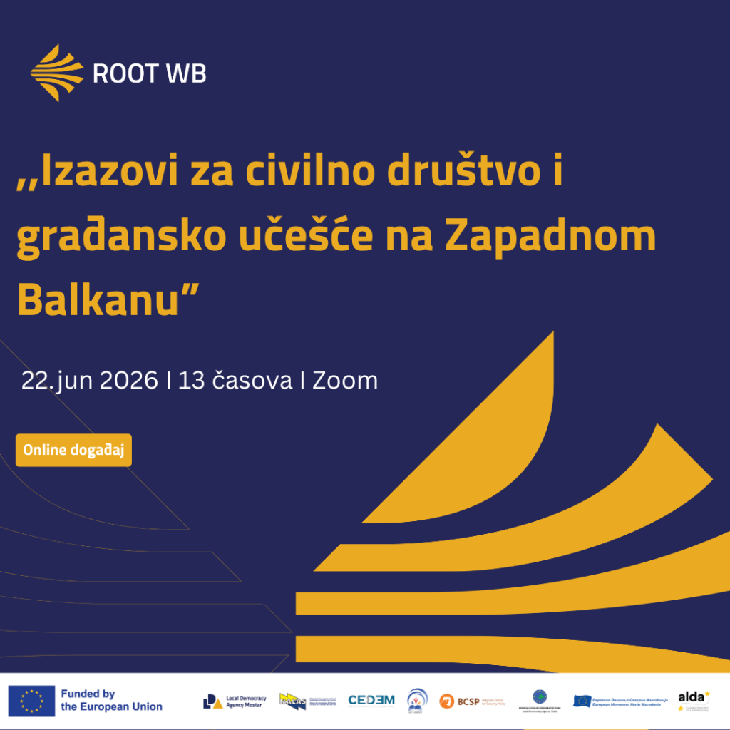 Održana online panel diskusija „Izazovi za civilno društvo i građansko učešće na Zapadnom Balkanu“