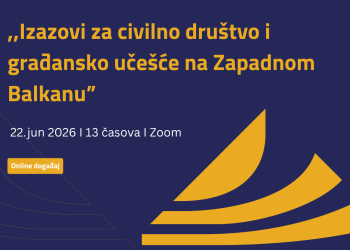 Održana online panel diskusija „Izazovi za civilno društvo i građansko učešće na Zapadnom Balkanu“