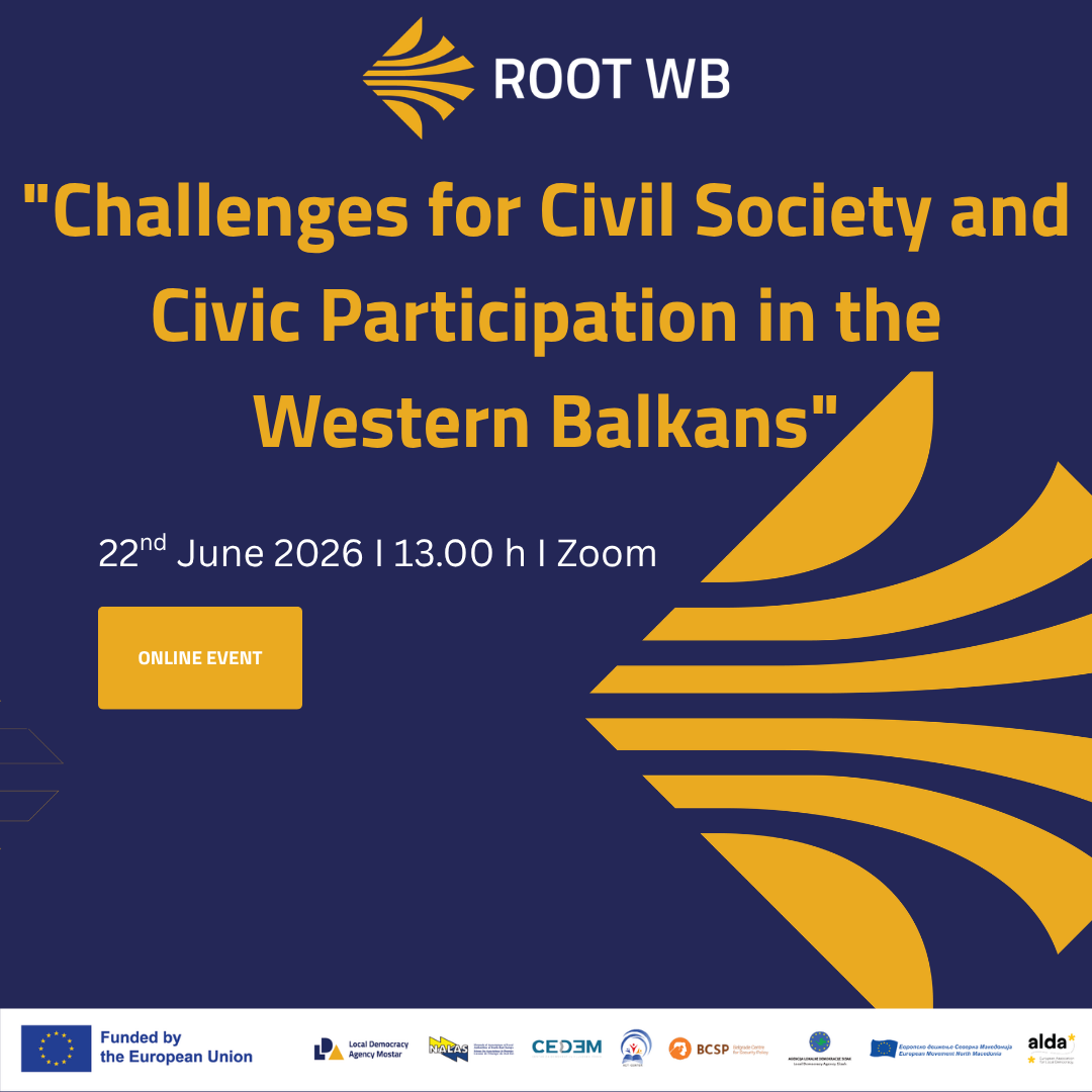 Online Panel Discussion Held: “Challenges for Civil Society and Civic Participation in the Western Balkans”