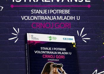 Istraživanje „Stanje i potrebe volontiranja mladih u Crnoj Gori“