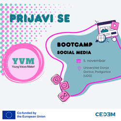 JAVNI POZIV ZA TREĆI BOOTCAMP „SOCIAL MEDIA“!