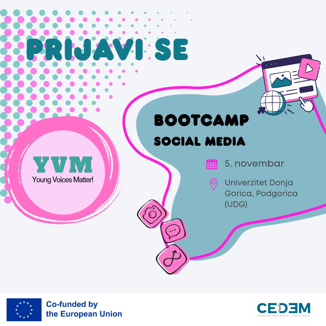 JAVNI POZIV ZA TREĆI BOOTCAMP „SOCIAL MEDIA“!