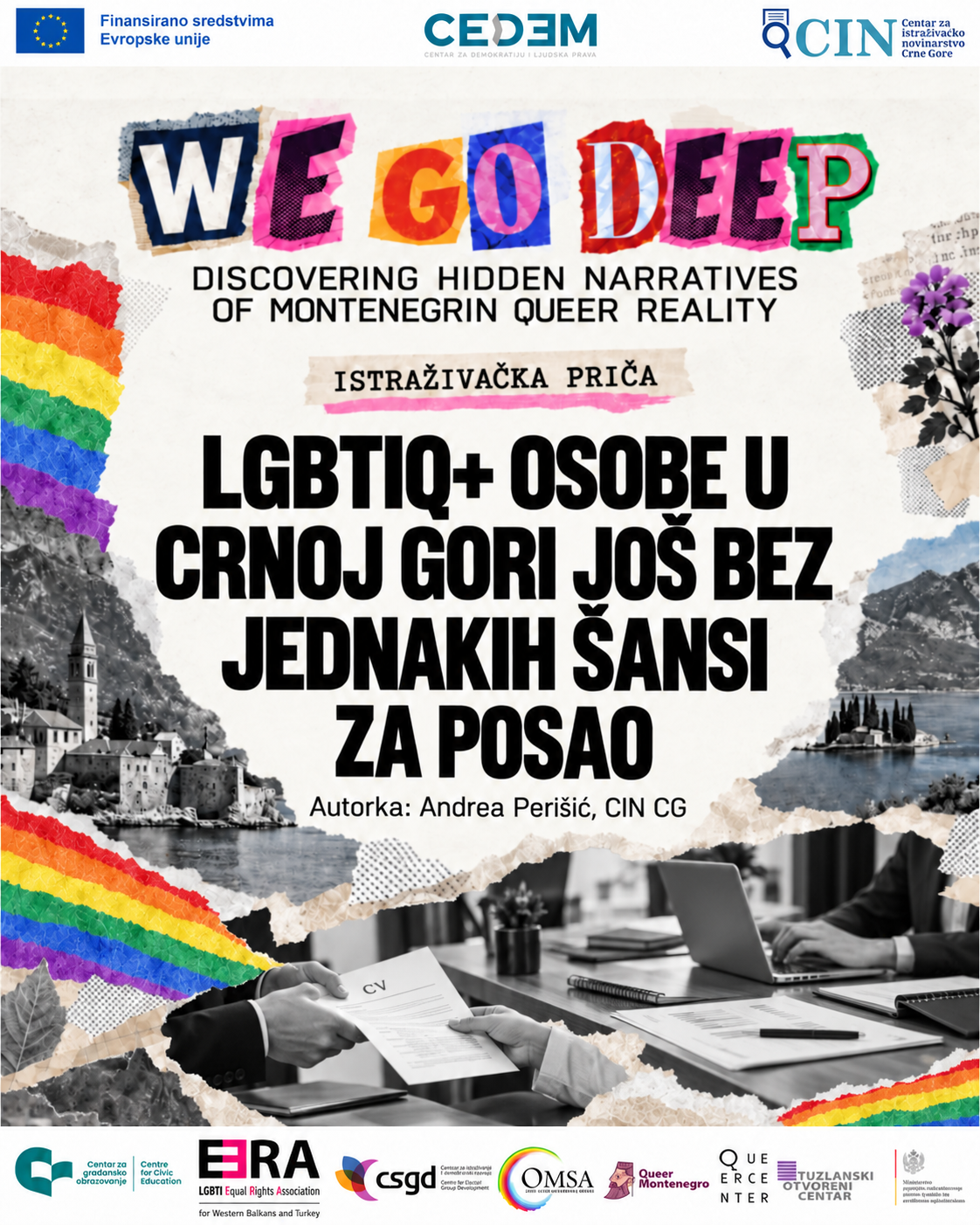 ISTRAŽIVAČKA PRIČA: LGBTIQ+ OSOBE U CRNOJ GORI JOŠ BEZ JEDNAKIH ŠANSI ZA POSAO: Sposobnosti u sjenci predrasuda 